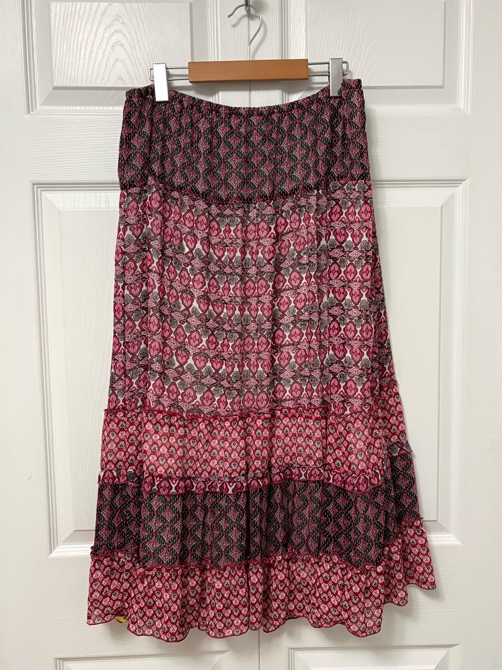 Notations Boho Tiered Maxi Skirt – Size L - Picture 2 of 6